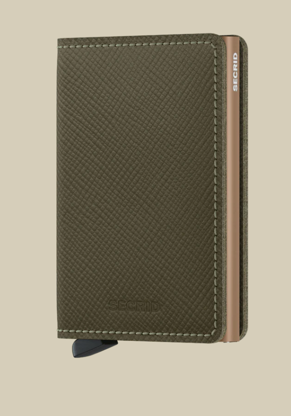 Slimwallet Saffiano Olive 6762
