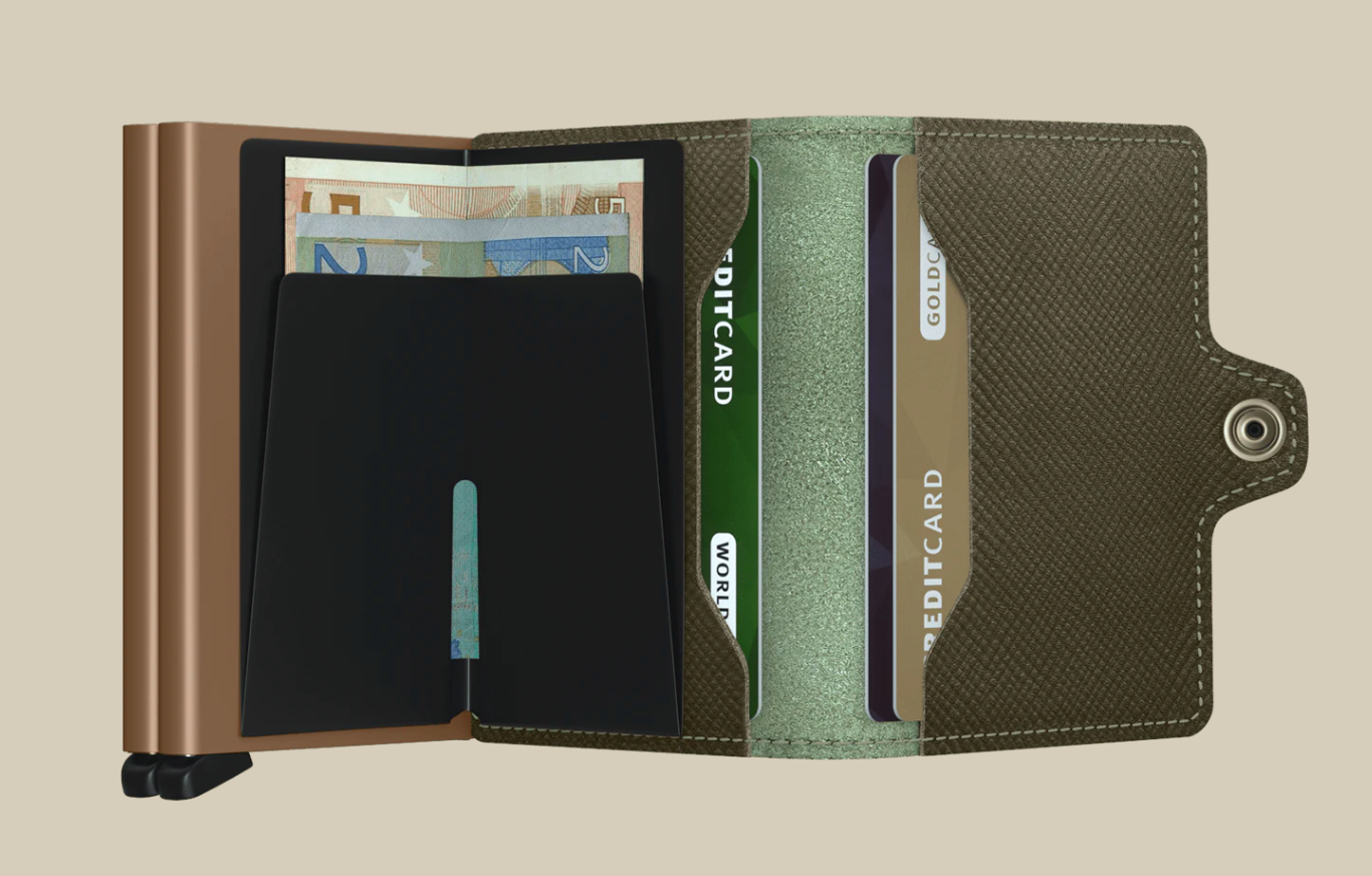 Twinwallet Saffiano Olive 6759